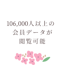 106,000人以上の会員データが閲覧可能